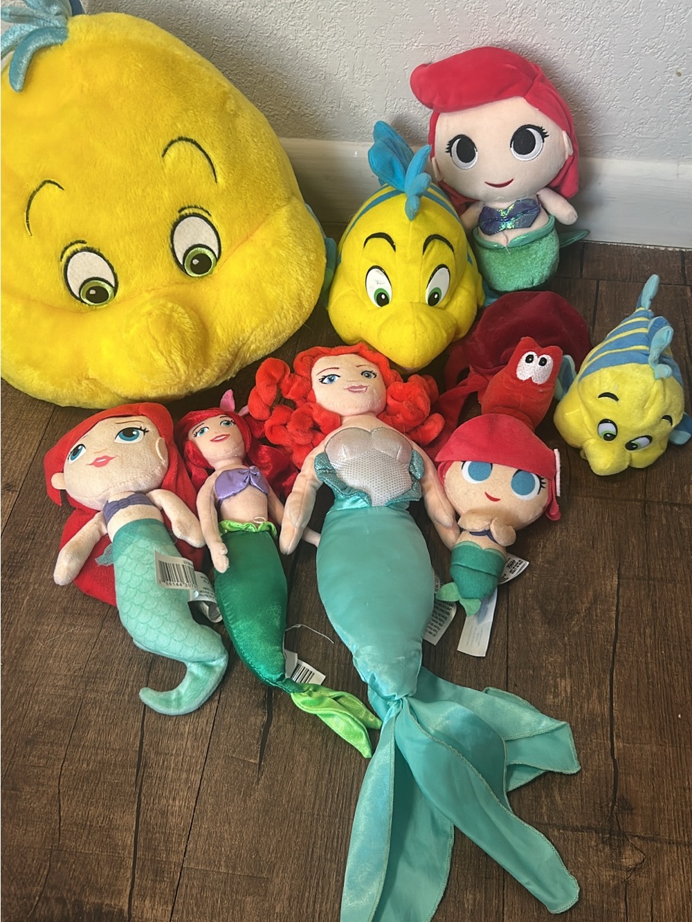 Lot Of Nine Little Mermaid Plushes Some Vintage